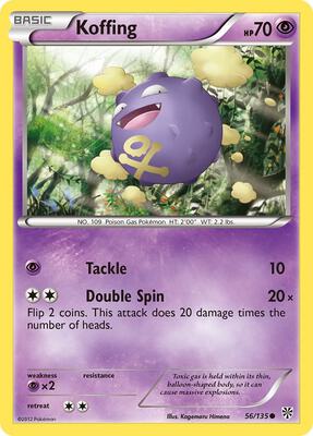 Koffing (56) card from Plasma Storm