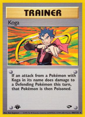 Koga (106) card from Gym Challenge