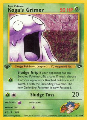 Koga's Grimer card from Gym Challenge
