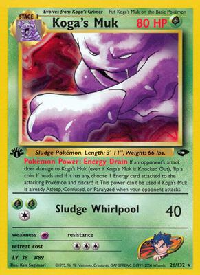 Koga's Muk card from Gym Challenge