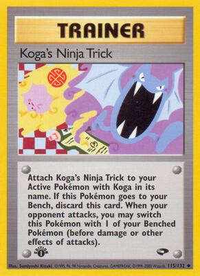 Koga's Ninja Trick card from Gym Challenge