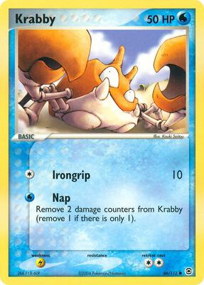 Krabby card from EX FireRed & LeafGreen
