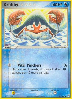 Krabby card from EX Crystal Guardians