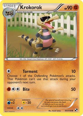 Krokorok card from Black and White