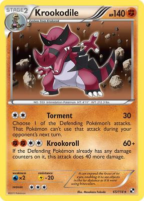 Krookodile card from Black and White