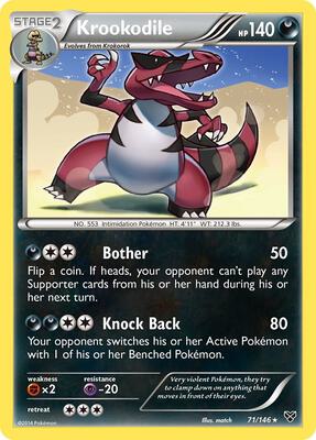 Krookodile card from XY Base Set