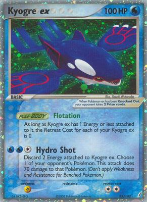Kyogre ex card from EX Crystal Guardians