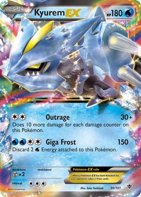 Kyurem EX card from Plasma Blast