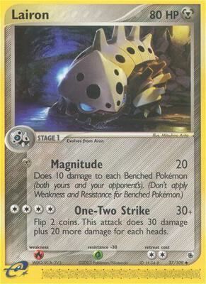 Lairon - 37/109 card from EX Ruby and Sapphire