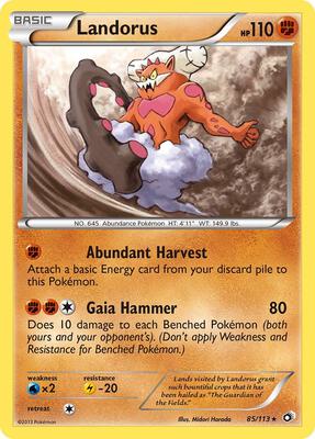 Landorus card from Legendary Treasures