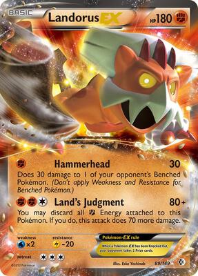 Landorus EX card from Boundaries Crossed
