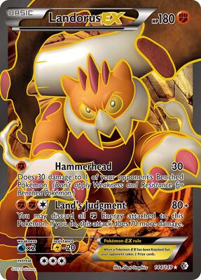 Landorus EX (144 Full Art) card from Boundaries Crossed