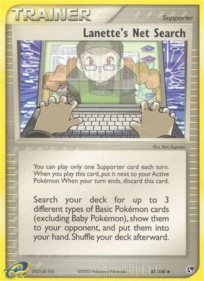 Lanette's Net Search card from EX Sandstorm