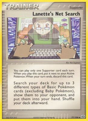 Lanette's Net Search card from EX Emerald