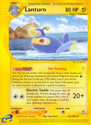 Lanturn (21) card from Aquapolis