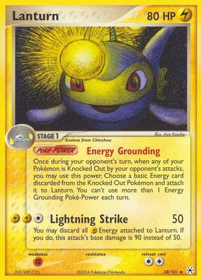 Lanturn card from EX Hidden Legends