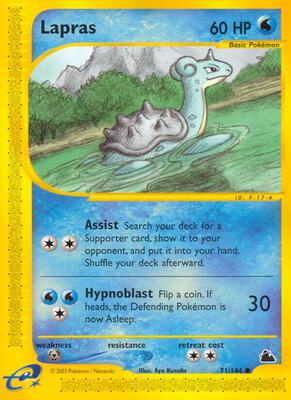 Lapras card from Skyridge