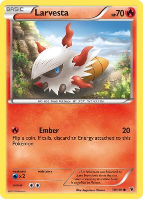 Larvesta (19) card from Noble Victories