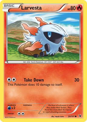 Larvesta (20) card from Noble Victories