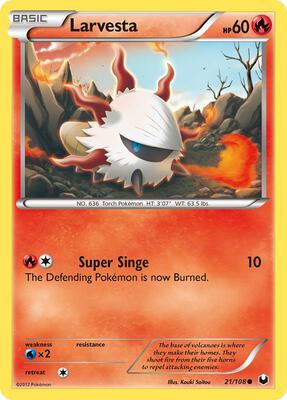 Larvesta (21) card from Dark Explorers