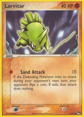 Larvitar card from POP Series 1