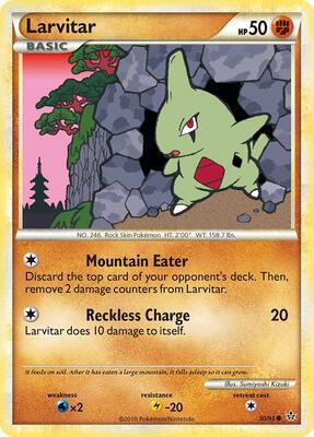 Larvitar (50) card from Unleashed