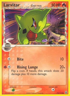 Larvitar (Delta Species) card from EX Delta Species