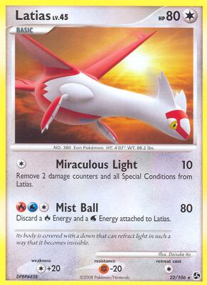 Latias card from Great Encounters