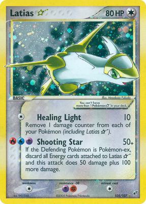 Latias Star card from EX Deoxys
