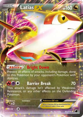 Latias EX card from Plasma Freeze