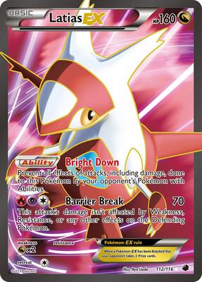 Latias EX (112 Full Art) card from Plasma Freeze