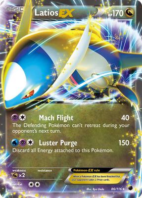 Latios EX card from Plasma Freeze