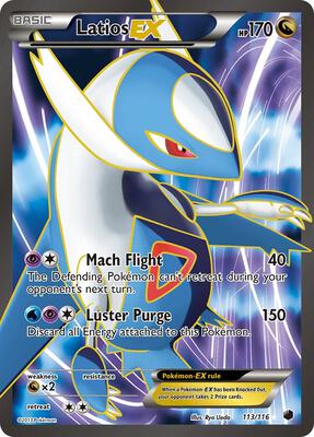 Latios EX (113 Full Art) card from Plasma Freeze