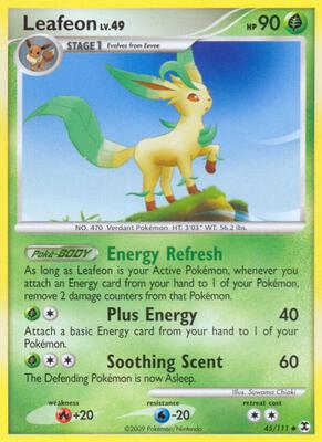 Leafeon card from Rising Rivals