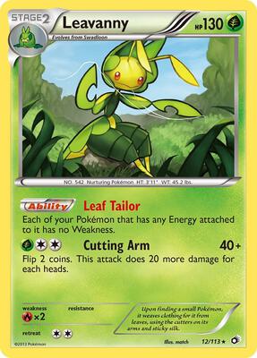 Leavanny card from Legendary Treasures