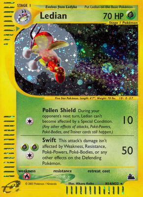 Ledian (H14) card from Skyridge