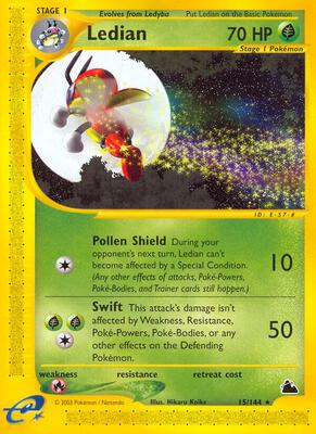 Ledian (15) card from Skyridge