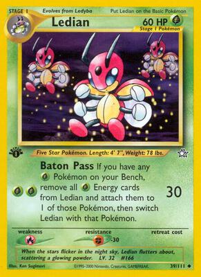 Ledian card from Neo Genesis