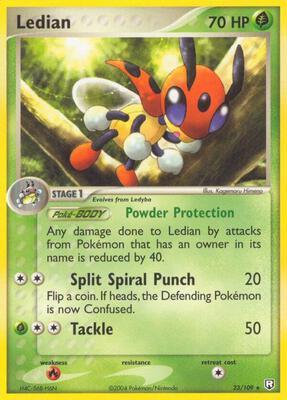 Ledian card from EX Team Rocket Returns