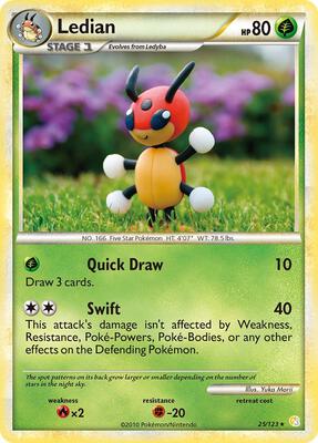 Ledian card from HeartGold SoulSilver