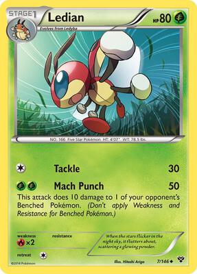 Ledian card from XY Base Set