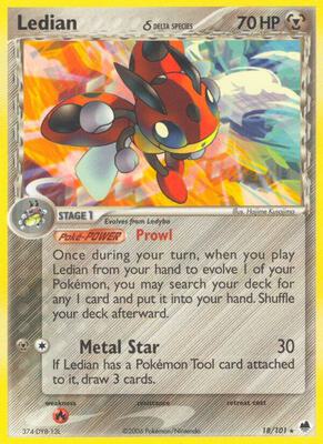 Ledian (Delta Species) card from EX Dragon Frontiers