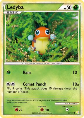 Ledyba card from HeartGold SoulSilver