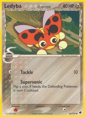 Ledyba (Delta Species) card from EX Dragon Frontiers