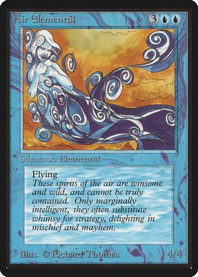 Air Elemental card from Beta Edition
