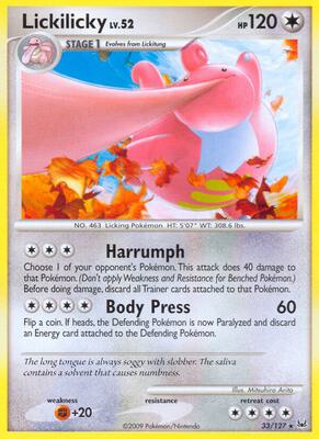 Lickilicky card from Platinum
