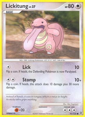 Lickitung card from Secret Wonders