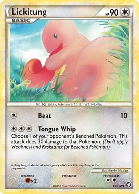 Lickitung card from Triumphant