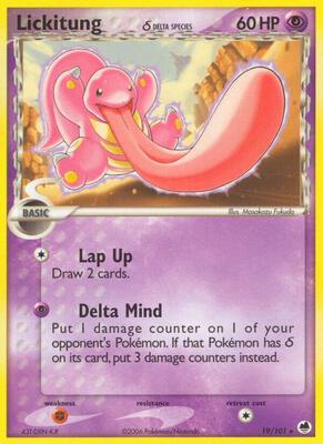 Lickitung (Delta Species) card from EX Dragon Frontiers