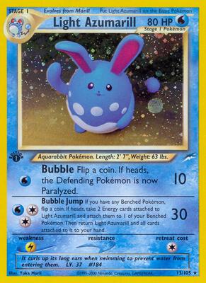 Light Azumarill card from Neo Destiny